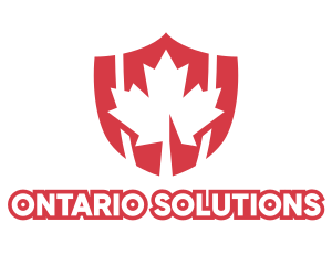 Ontario - Red Canada Shield logo design