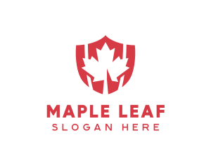 Red Canada Shield logo design