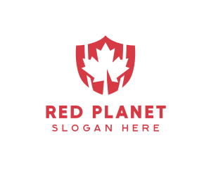 Red Canada Shield logo design