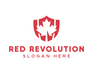 Red Canada Shield logo design