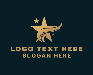 Star - Swoosh Star Entertainment Studio logo design