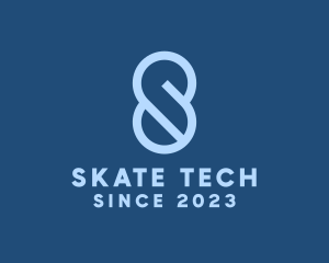 Blue Tech Letter S logo design