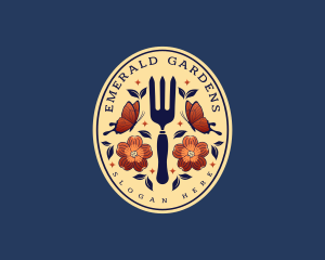 Flower Garden Fork logo design