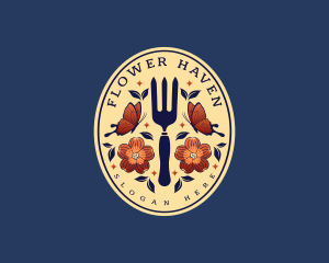 Flower Garden Fork logo design