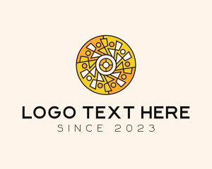 Mosaic - Geometric Abstract Electric logo design