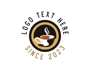 Enjoy - Hot Chocolate Coffee Drink logo design