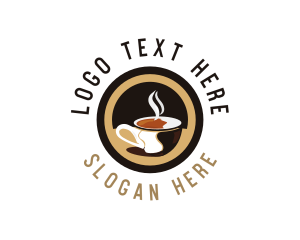 Hot Chocolate Coffee Drink Logo