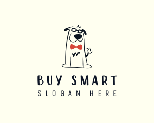 Nerdy Dog Puppy logo design