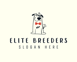 Nerdy Dog Puppy logo design