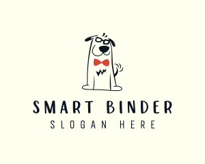 Nerdy Dog Puppy logo design