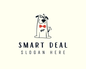 Nerdy Dog Puppy logo design