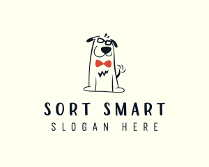 Nerdy Dog Puppy logo design