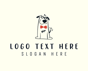 Nerdy Dog Puppy Logo