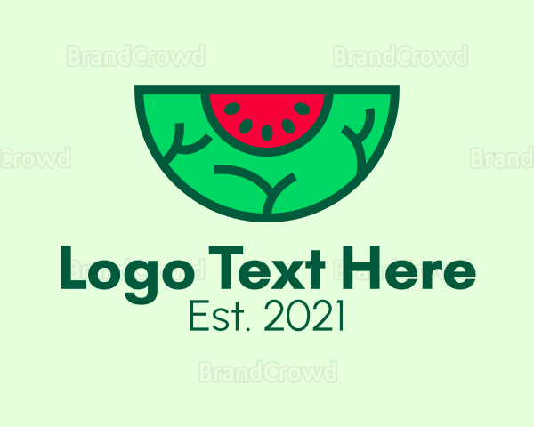 Fresh Watermelon Slice Logo