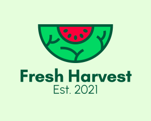 Fresh Watermelon Slice  logo design