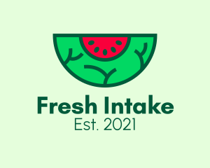 Fresh Watermelon Slice  logo design