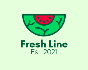 Fresh Watermelon Slice  logo design