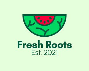 Fresh Watermelon Slice  logo design