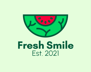 Fresh Watermelon Slice  logo design