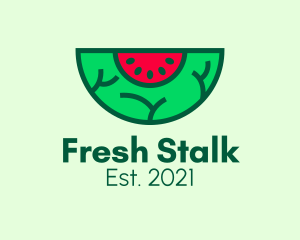 Fresh Watermelon Slice  logo design