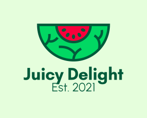 Juicy - Fresh Watermelon Slice logo design