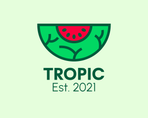 Fresh Watermelon Slice  logo design