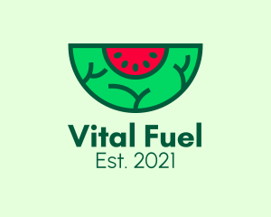 Nutritious - Fresh Watermelon Slice logo design