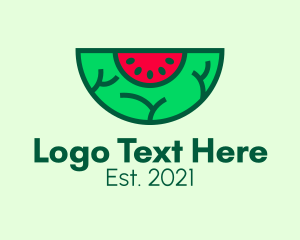 Supermarket - Fresh Watermelon Slice logo design