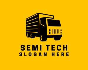 Semi - Express Logistics Truck logo design