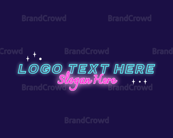 Party Neon Wordmark Logo