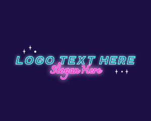 Lounge - Party Neon Wordmark logo design