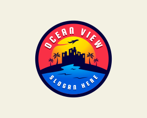 Travel Beach Seaside logo design