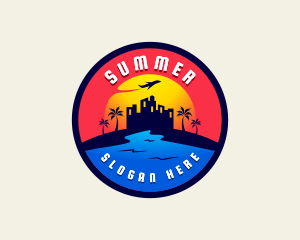 Travel Beach Seaside logo design