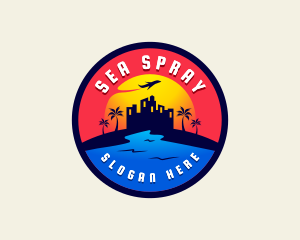 Travel Beach Seaside logo design