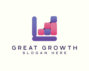 Bar Graph Business logo design