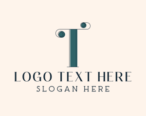 Furniture Store - Retro Firm Letter T logo design