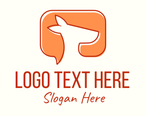 Message - Kangaroo Speech Bubble logo design