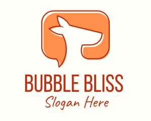 Kangaroo Speech Bubble logo design