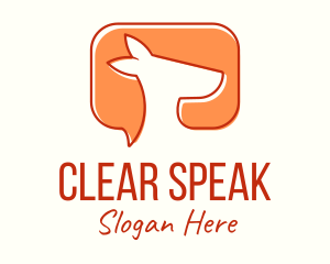 Speak - Kangaroo Speech Bubble logo design