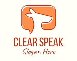 Kangaroo Speech Bubble logo design