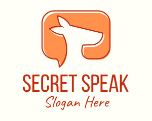 Kangaroo Speech Bubble logo design