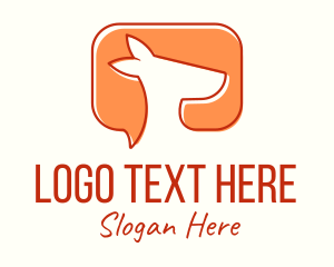Talking - Kangaroo Speech Bubble logo design