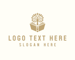 Tree - Book Tree Learning logo design