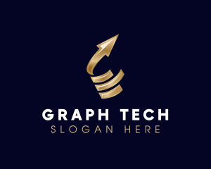 Graph - Arrow Graph Investment logo design