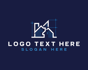 Technical Drawing - Architecture Blueprint Draftsman logo design