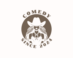 Woman Western Cowgirl Logo