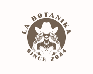 Wild West - Woman Western Cowgirl logo design