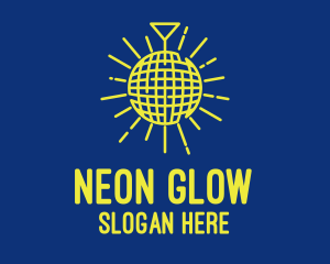Neon - Yellow Neon Disco Ball logo design