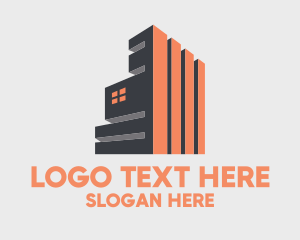 Condominium - Modern Industrial Building logo design