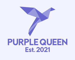 Purple Geometric Bird logo design